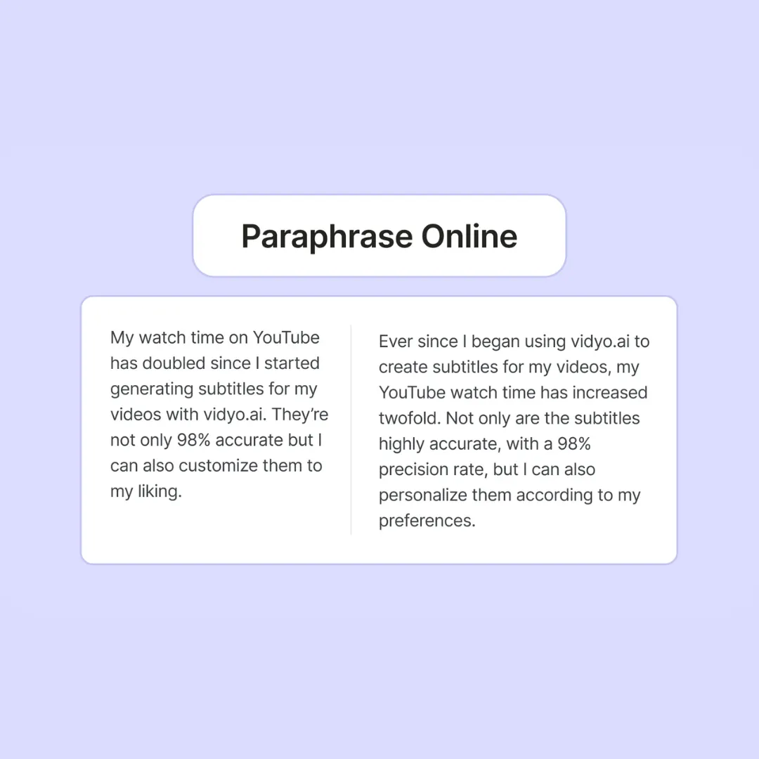 AI Paraphrasing Tool